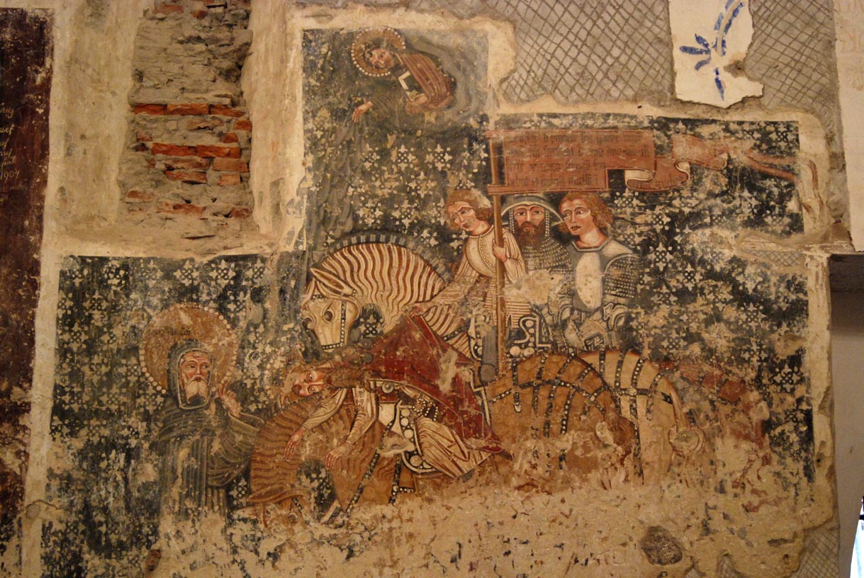 Szent László legendája Freskó a derzsi templomban
